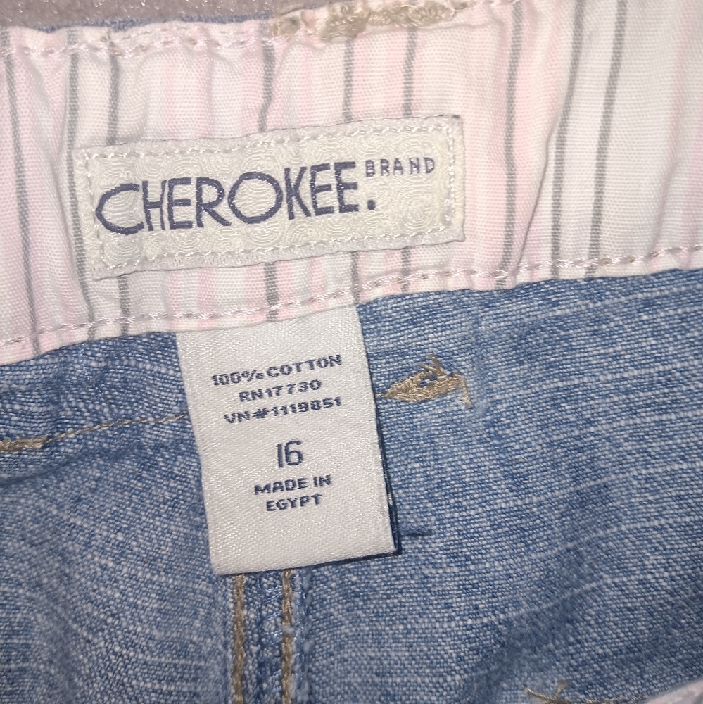 Cherokee Sky Blue Cotton Jeans Sz16 Girls - Picture 6 of 6